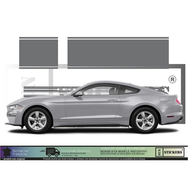 Ford Mustang kit complet bandes decoratives tuning autocollant Fun Stickers