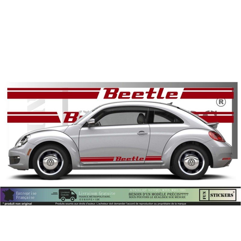 Volkswagen New Beetle bandes kit complet autocollant tuning Fun Stickers