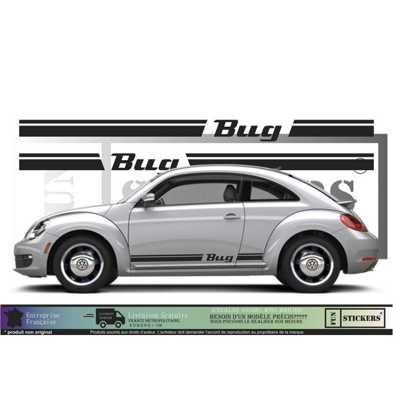 VW New Beetle BUG kit complet autocollant tuning sticker Fun Stickers