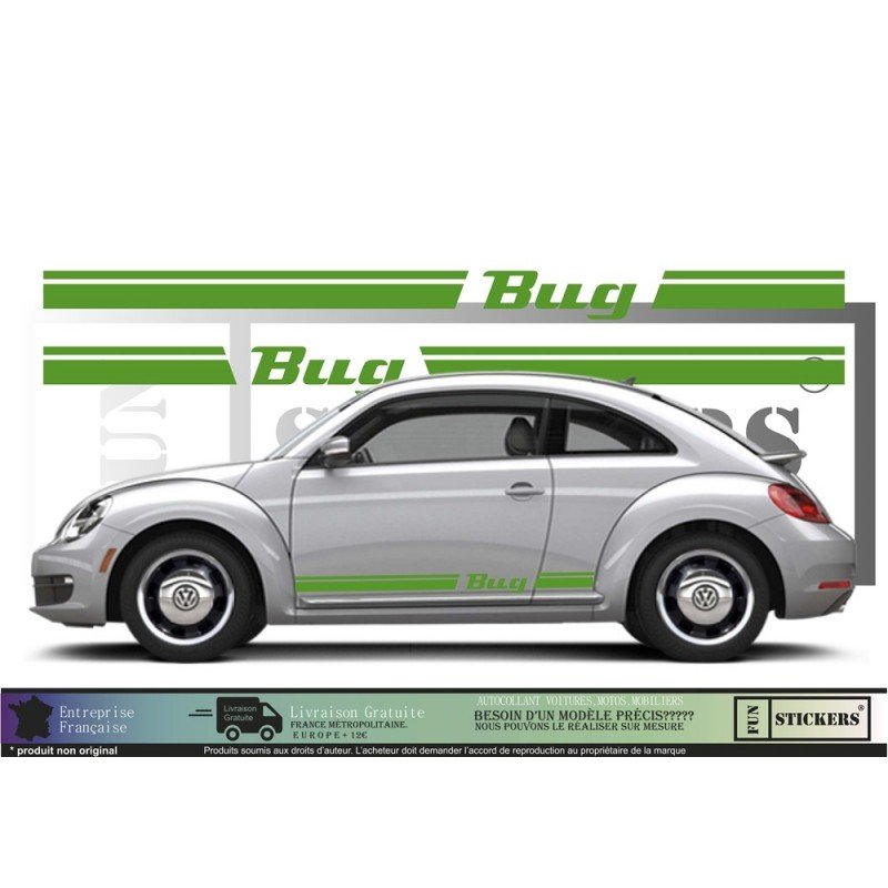 VW New Beetle BUG kit complet autocollant tuning sticker Fun Stickers