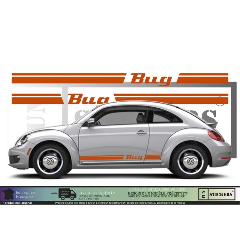 VW New Beetle BUG kit complet autocollant tuning sticker Fun Stickers
