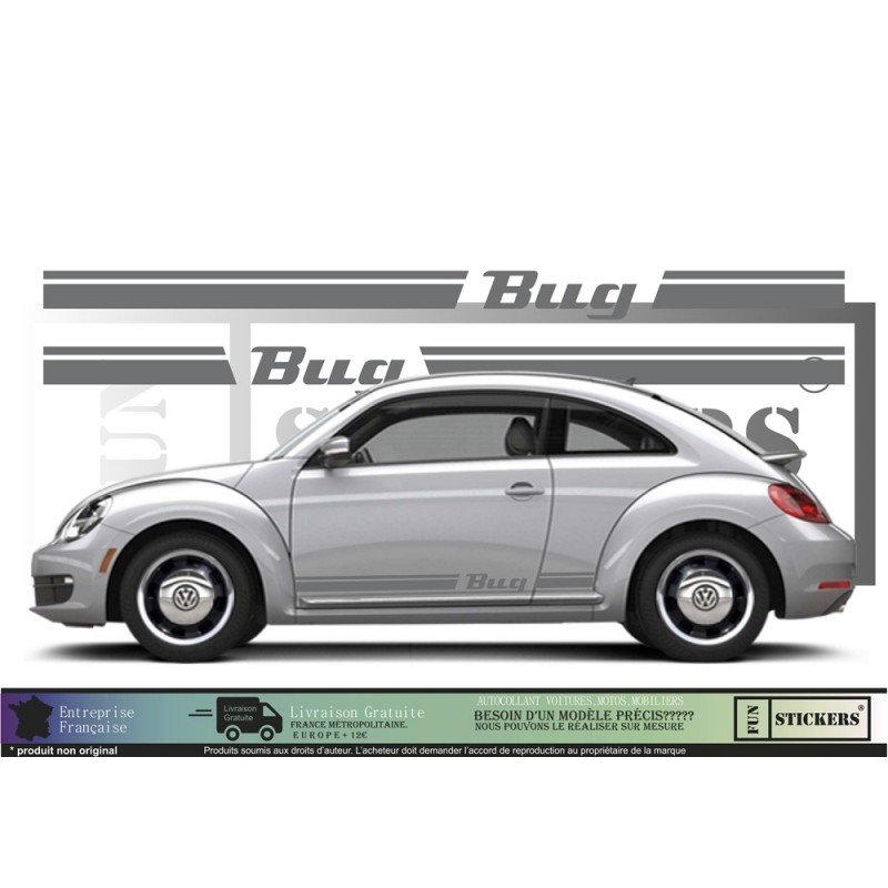 VW New Beetle BUG kit complet autocollant tuning sticker Fun Stickers