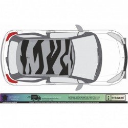 Citraen DS3 - Roof effect zebra stickers - Tuning Sticker Sticker Sticker Graphic Decals