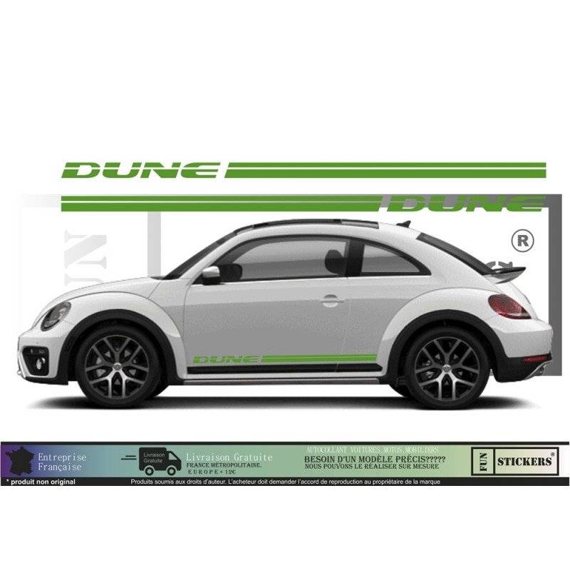 VW Coccinelle New Beetle Dune kit complet autocollant tuning Fun Stickers