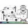 Camping Car Bavaria - Kit complet Avant Arriére Droit Gauche - Sticker adhésif autocollant