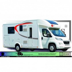 Camping Car BÜRSTNER - Kit complet Avant Arriére Droit Gauche - Sticker adhésif autocollant