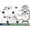 Camping Car BÜRSTNER - Kit complet Avant Arriére Droit Gauche - Sticker adhésif autocollant