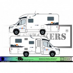 Camping Car Galaxy Pilote - Kit complet Droit Gauche - Sticker adhésif autocollant