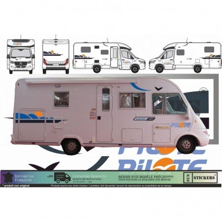 Kit decoration camping-car Pilote Galaxy complet avant lateraux Fun Stickers