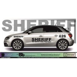 Kit decoration Sheriff Police commande speciale autocollant Fun Stickers