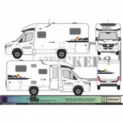 Camping Car Galaxy Pilote - Kit complet Droit Gauche Avant arriére  - Tuning Sticker Autocollant Graphic Decals