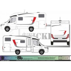 Camping-Car Lyseo A kit complet autocollants droit gauche arriere Fun Stickers