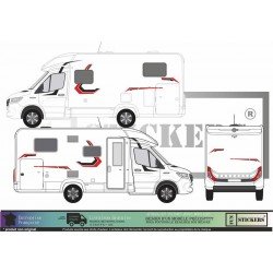 Camping-Car Tribal motif moderne kit complet droit gauche Fun Stickers