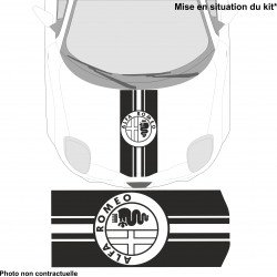 Alfa Romeo Mito 147 bande capot autocollante kit complet Fun Stickers