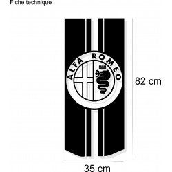 Alfa Romeo Mito 147 bande capot autocollante kit complet Fun Stickers