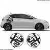 ALFA ROMEO Logos rond latérale X 2 -  - Kit Complet - voiture Sticker Autocollant Graphic Decals