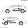Alfa Romeo Cuore Sportivo coeur x2 kit autocollant Fun Stickers