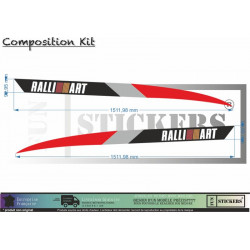 Mitsubishi Lancer Evo Bandes latérales ralli art- voiture Sticker Autocollant Graphic Decals