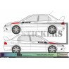 Mitsubishi Lancer Evo bandes laterales Ralli Art kit autocollant Fun Stickers