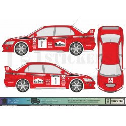 Mitsubishi Lancer Evo kit anniversaire edition rallye autocollant Fun Stickers