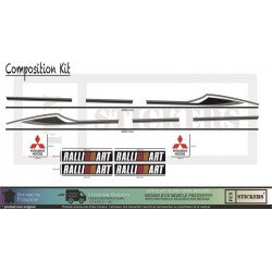 Mitsubishi Lancer Evo bandes laterales kit autocollants sticker Fun Stickers
