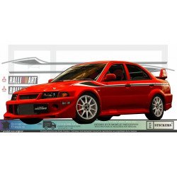 Mitsubishi Lancer Evo bandes laterales kit autocollants sticker Fun Stickers