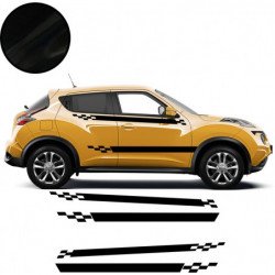 Nissan Juke double bandes damiers kit complet autocollant Fun Stickers