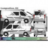 Fiat ducato Camper adventure kit -  GRIS - Kit Complet - voiture Sticker Autocollant Graphic Decals