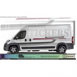 Fiat Ducato Camper Aventure gris rouge kit complet autocollant Fun Stickers