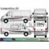 Fiat Ducato Camper Aventure gris rouge kit complet autocollant Fun Stickers