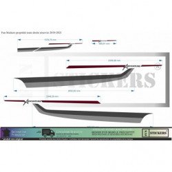 Fiat Ducato Camper Aventure gris rouge kit complet autocollant Fun Stickers