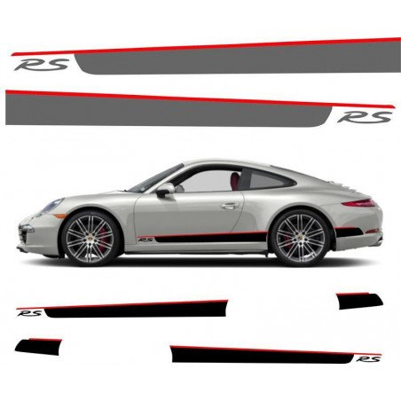 Porsche bandes RS laterales bas de caisse kit complet autocollant Fun Stickers