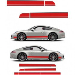Porsche bandes sport laterales bas de caisse kit complet autocollant Fun Stickers