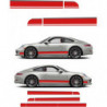 Porsche Bandes sport latérales Bas de caisses  - Kit Complet - voiture Sticker Autocollant Graphic Decals