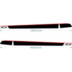 Porsche bandes RS laterales bas de caisse kit complet autocollant Fun Stickers
