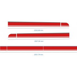 Porsche bandes sport laterales bas de caisse kit complet autocollant Fun Stickers