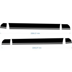 Porsche bandes bas de caisse unicolor kit complet autocollant Fun Stickers