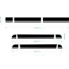 porsche doubles bandes intégrales - Kit Complet - voiture Sticker Autocollant Graphic Decals