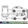 Fiat Abarth 595 Esse Esse bas de caisse noir kit complet autocollant Fun Stickers