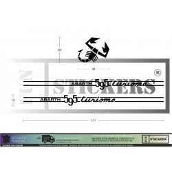 Fiat Abarth 595 Turismo bandes bas de caisse noir kit Fun Stickers