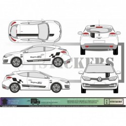 Renault Megane Cup - Kit Complet - Tuning Sticker Autocollant Graphic Decals
