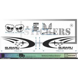 Subaru Impreza WRC Rally PIG Cochon kit autocollants Fun Stickers