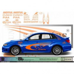 Subaru Impreza WRC Rally Corona kit sponsoring autocollants Fun Stickers