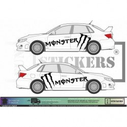 Subaru Impreza WRC Rally Monster Energy sponsoring autocollants stickers Fun Stickers