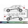 Subaru Impreza WRC Rally Monster Energy sponsoring autocollants stickers Fun Stickers