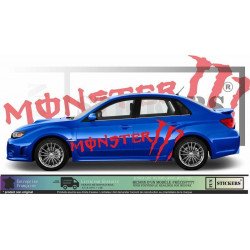 Subaru Impreza WRC Rally Monster Energy sponsoring autocollants stickers Fun Stickers