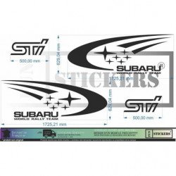 Subaru kit team complet autocollant rallye style WRT Fun Stickers