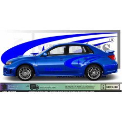 Subaru kit team complet autocollant rallye style WRT Fun Stickers