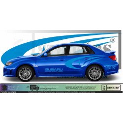 Subaru kit team complet autocollant rallye style WRT Fun Stickers