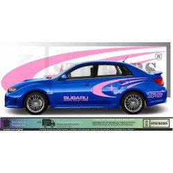 Subaru kit team complet autocollant rallye style WRT Fun Stickers